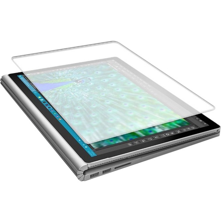 THE TEMPERED GLASS SCREEN DEFENDER PROVIDES AN ADDED LAYER OF PROTECTION TO THE