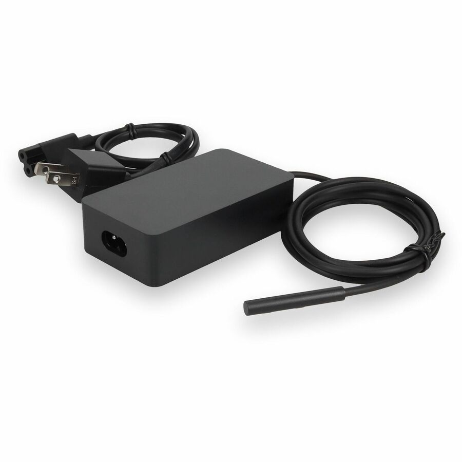 AddOn Microsoft Q4Q-00001 Compatible 65W 15V at 4A Black Magnetic Tip Laptop Power Adapter and Cable