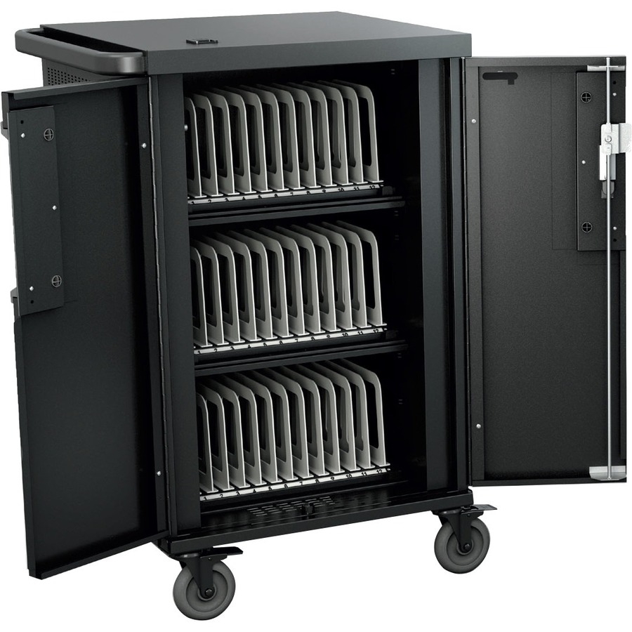 CHARGING CART AC FOR UP TO 36 DEVICES W/REAR DOOR,SLOTS 1.25 1.50 INCH
