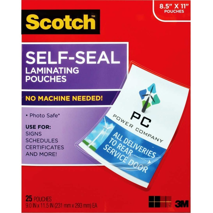 3M LS854SS-50 Letter Size Laminating Sheets | Office Document Protection