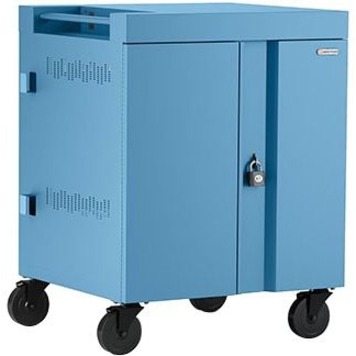 CHARGING CART AC FOR UP TO 16 DEVICES W/BACK PANEL,1.4 W SLOTS, SKY BLUE