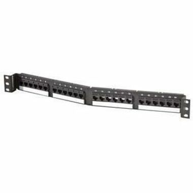 CABLES TO GO CATEGORY 6 TECHCHOICE 24 PORT ANGLED PATCH PANEL BLACK 1RU - UNSHIE