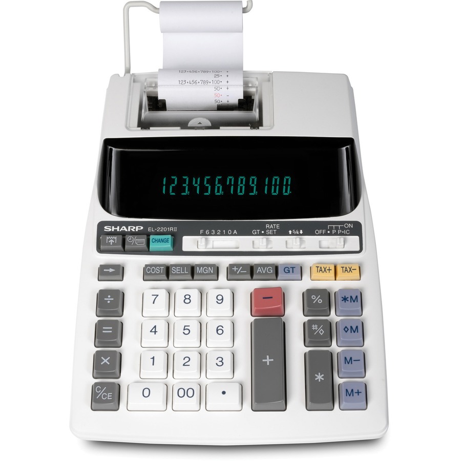 EL-2201RII 12-DIGIT 2-COLOR PRINTING CALCULATOR MOQ 4