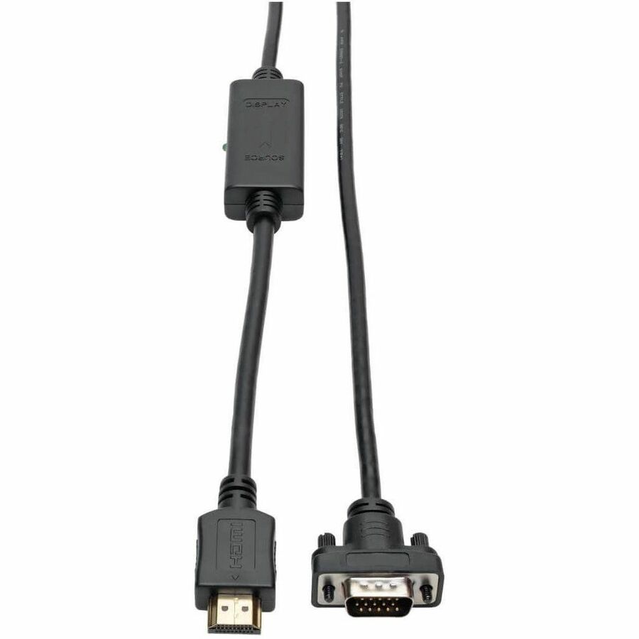 Tripp Lite Series Hdmi to Vga Active Adapter Cable (Hdmi to Low-Profile Hd15 M/M), 3 Ft. (0.9 M), Taa