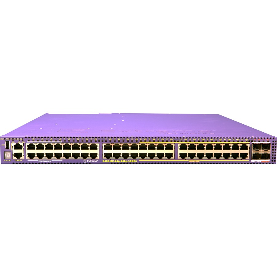 X460-G2 24 10/100/1000 FULL DUPLEX POE+ 24 10/100/1000 FULL/HALF DUPLEX POE+ 4 1