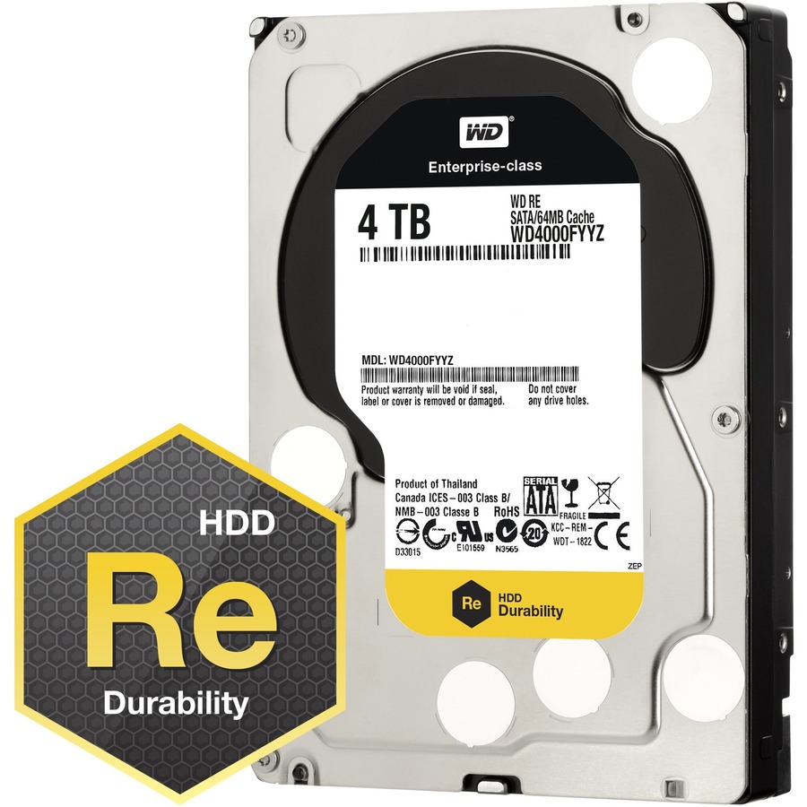 Western Digital RE 4 TB WD4000FYYZ 7200 RPM SATA HDD | Enterprise