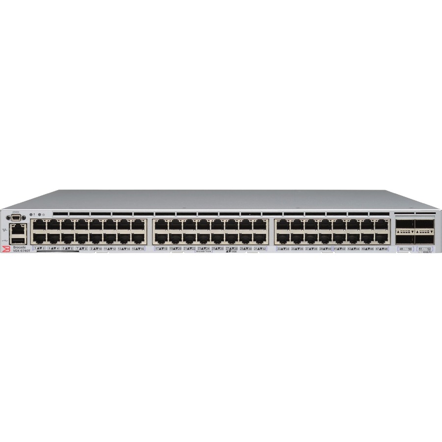 FRU VDX 6740T 48P 1GBASE-T PORTS2 40GBE QSFP+ UPGRADABLE TO 10GBASE-T VIA LICEN
