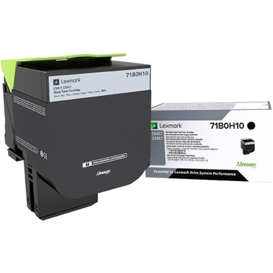 LEXMARK 71B0H10 BLACK TONER CARTRIDGE FOR USE IN CS/CX417 ESTIMATED YIELD 6K