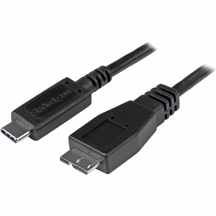 StarTech 1.6ft (50cm) USB-C to Micro USB-B Cable, USB 10Gbps, Data Cord, 3A, USB C to Micro-B Data Transfer Cable