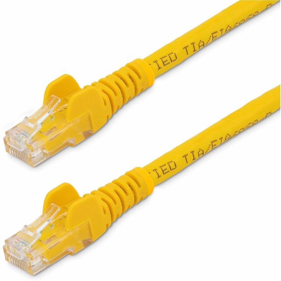 StarTech 150ft CAT6 Ethernet Cable - Yellow Snagless Gigabit 100W PoE UTP 250Mhz Category 6 Patch Cord UL Certified Wiring/TIA