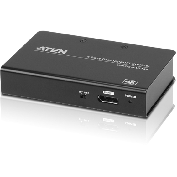 4-PORT 4K DISPLAYPORT SPLITTER WITH MST/SST