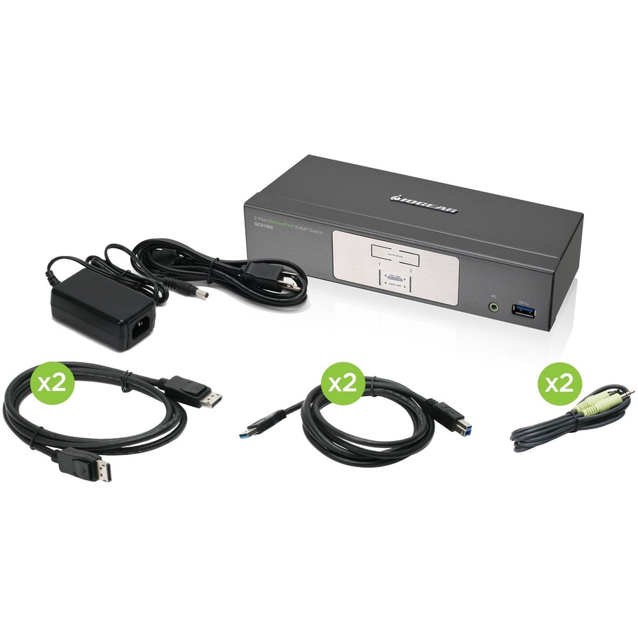 IOGEARS 2-PORT DISPLAYPORT KVMP SWITCH FEATURES THE MOST AFFORDABLE COMBINATION