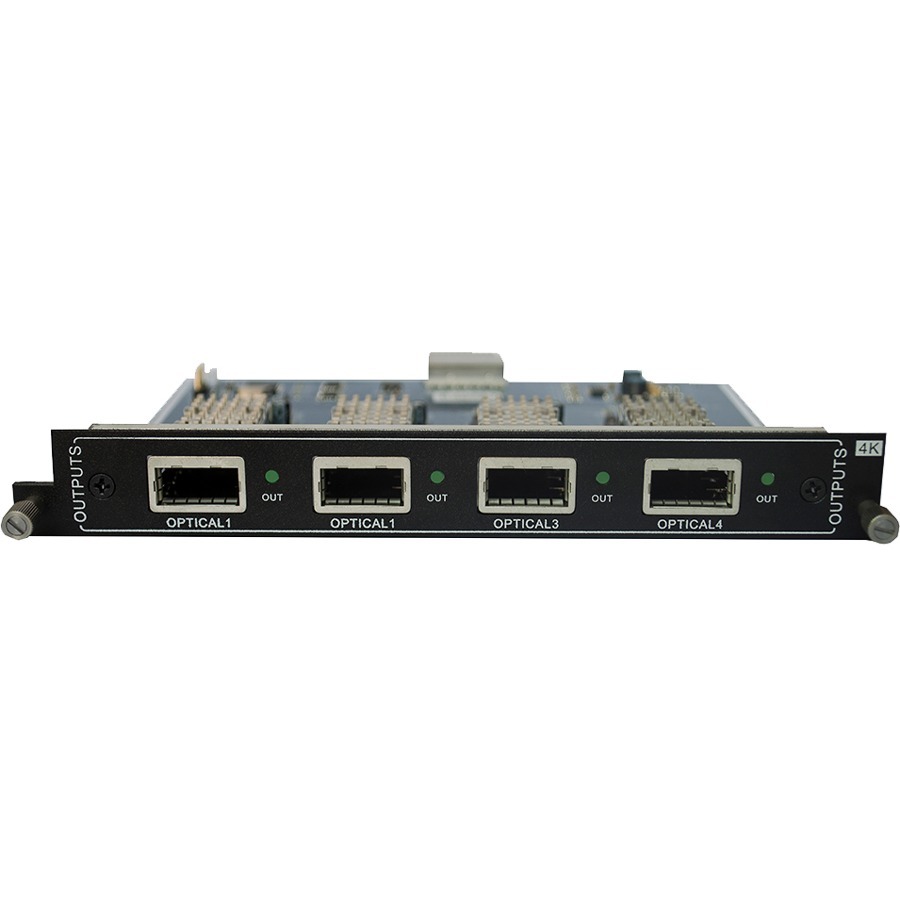 4-OUTPUT FIBER CARD TO MODULAR MATRIX WITH 4K