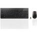 Lenovo Wireless Keyboard Mouse Combo - USB Wireless RF USB Wireless RF Optical - 1200 dpi - 3 Button - On/Off Switch Hot Key(s) - Symmetrical - AA - Compatible with Notebook, Desktop Computer, All-in-One PC (Windows)