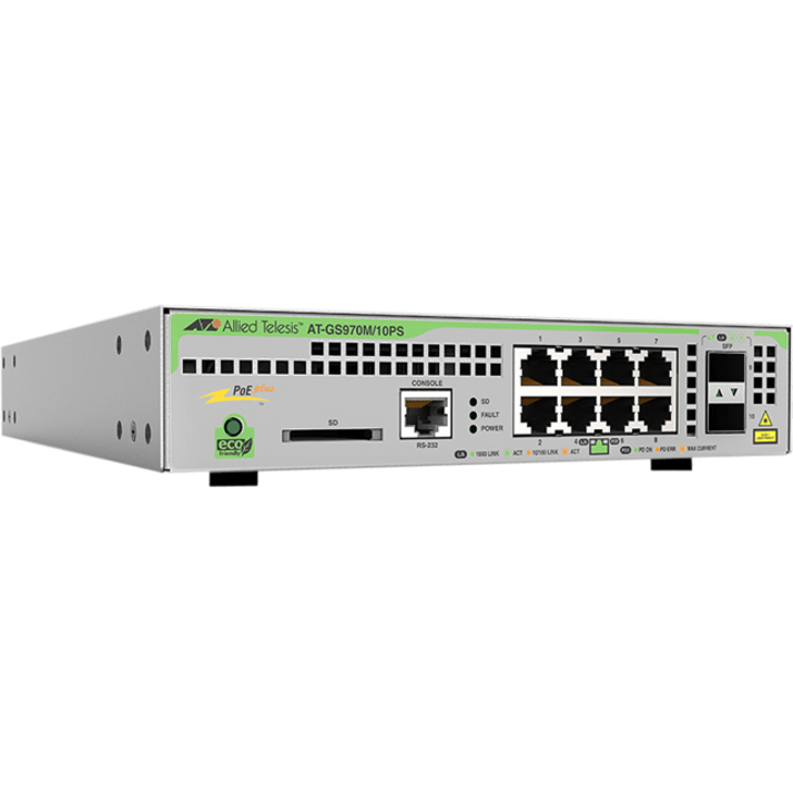 L2+ MANAGED,8 X 10/100/1000MBPS POE+,2 X SFP UPLINK,1 FIXED AC POWER SUPPLY US P