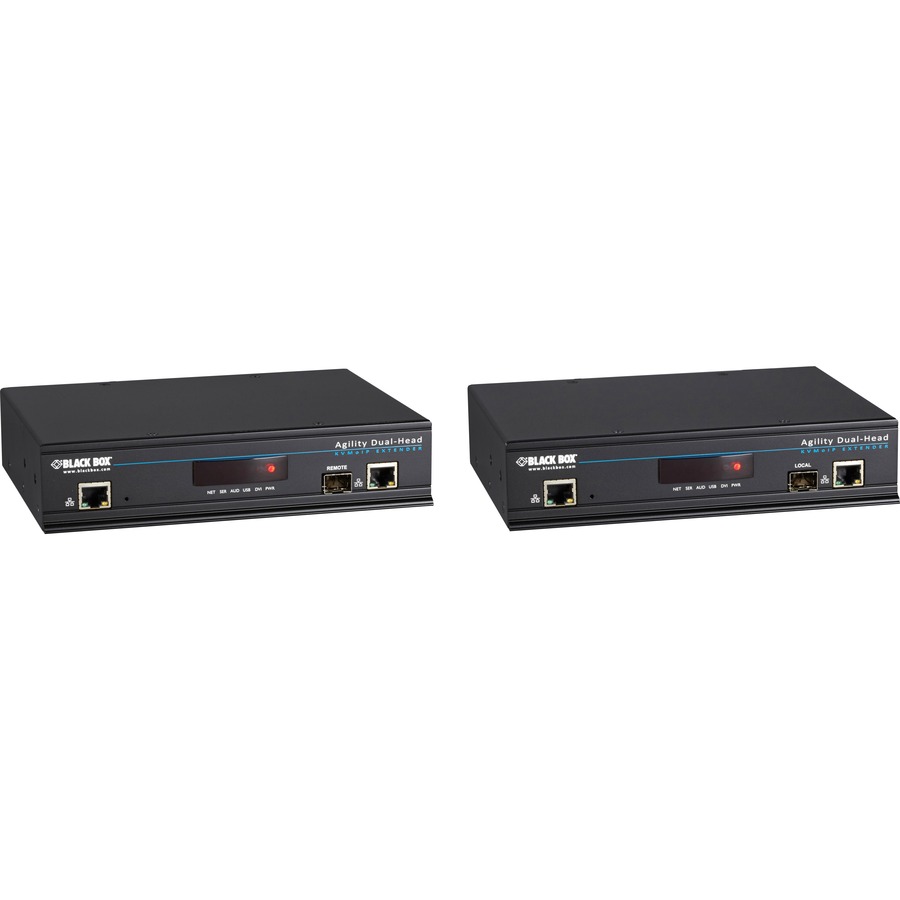 THE AGILITY IP-BASED KVM EXTENSION SYSTEM TRANSMITS DVI-D VIDEO, USB, USB2.0 AND