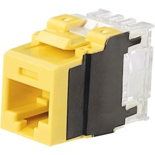 CAT6A 8POS 8WIRE KEYSTONE PUNCHDOWN YLW
