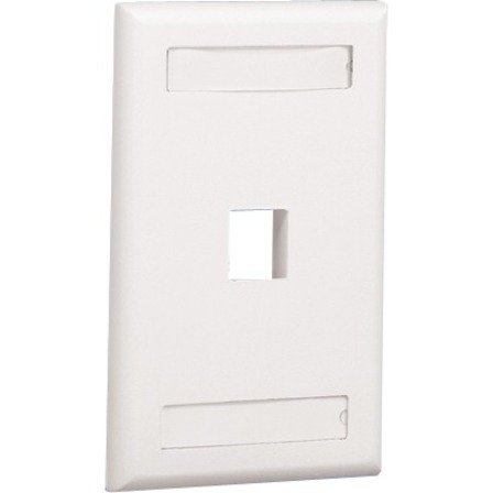 SGL GANG FLUSH MOUNT V FACEPLT LBL BLK