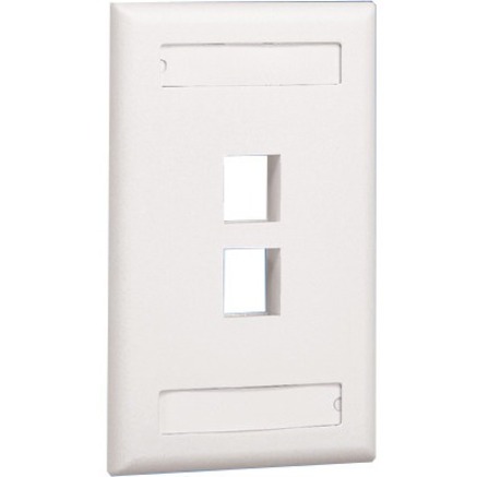 SGL GANG FLUSH MOUNT V FACEPLT LBL BLK