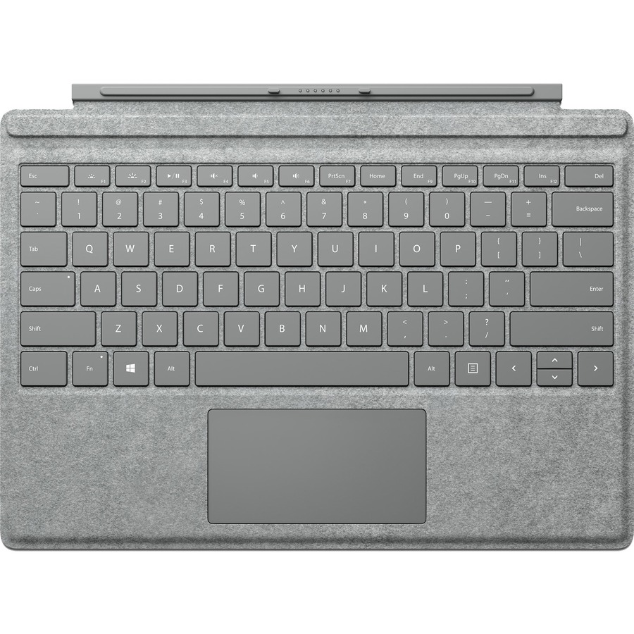 Microsoft Signature Type Cover Keyboard/Cover Case for Tablet - Platinum - Stain Resistant - Alcantara (FFP-00001)
