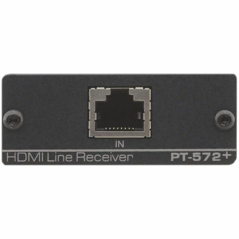 PT-572+ IS A DGKAT TWISTED PAIR RECEIVER FOR HDMI SIGNALS. THE PT-571 CONVERTS A