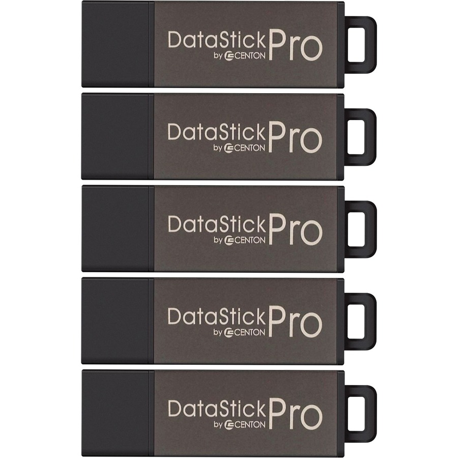 Centon Mp Valuepack USB 2.0 Datastick Pro Grey, 8gb, 5pack Bulk