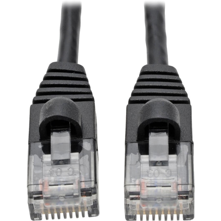 1' Cat6a Snglss Patch Cbl Blk