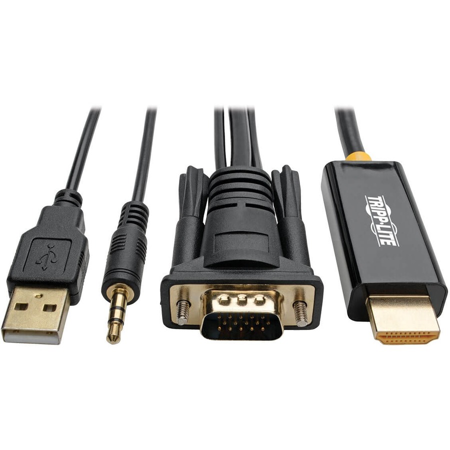 Eaton Tripp Lite Series VGA to HDMI Adapter Cable with Audio and USB Power (M/M), 1080p 60 Hz, 6 ft. (1.8 m)