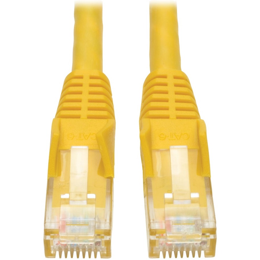 Tripp Lite by Eaton Cat6 Gigabit Snagless Molded (UTP) Ethernet Cable (RJ45 M/M) PoE Yellow 35 ft. (10.67 m)