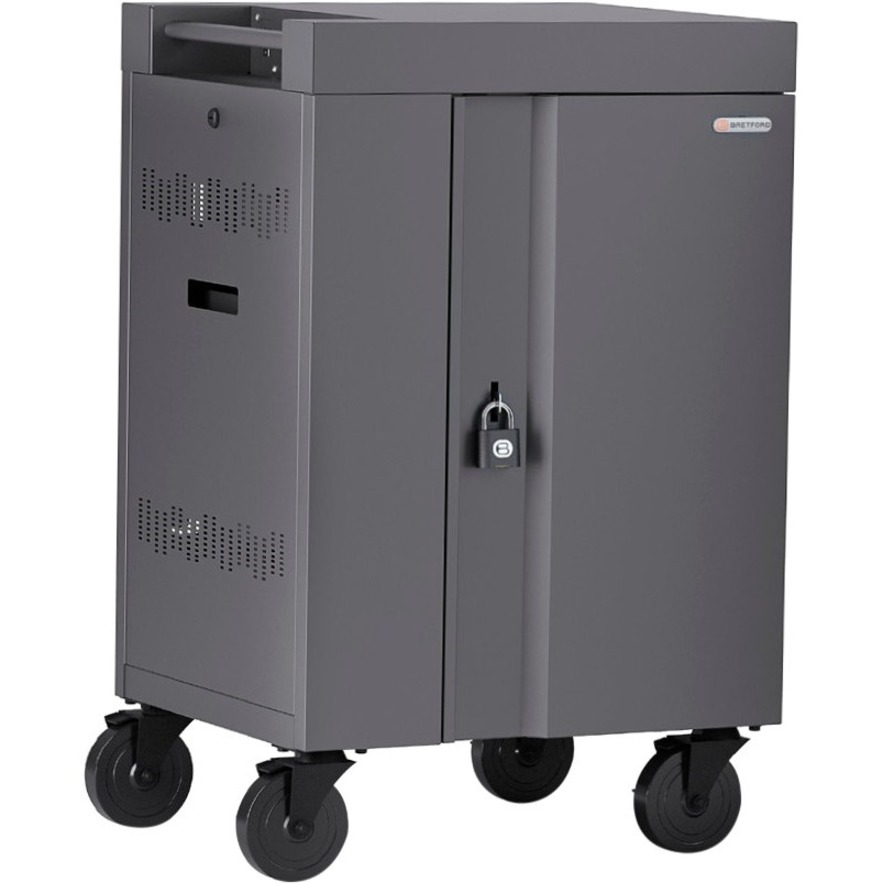 FITS UP TO 20 DEVICES W/BACK PANEL, 1.4 W SLOTS, CHARCOAL