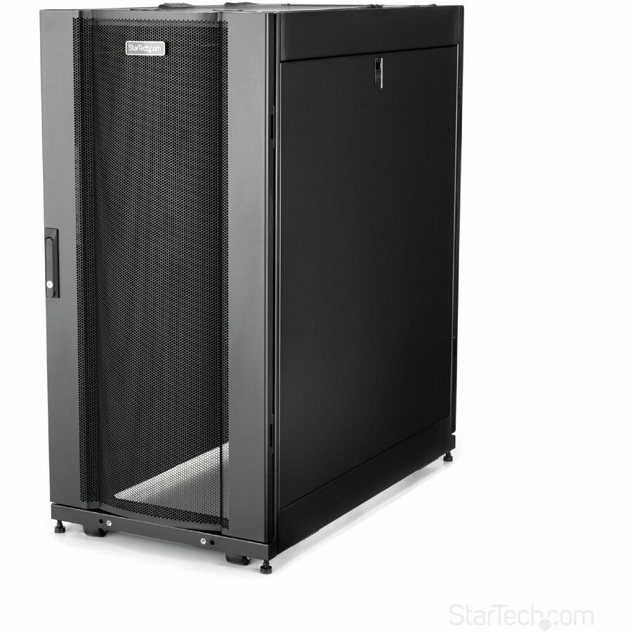 4POST 25U 19IN SERVER RACK CABINET W/CASTERS/ROLLING/MOBILE NETWORK/IT/DATA EQUI