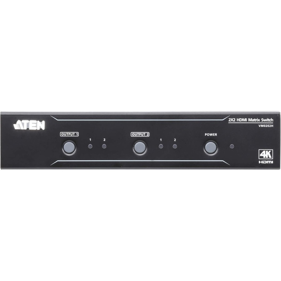 2X2 4K HDMI MATRIX SWITCH, HDMI TYPE A FEMALE (BLACK) TO HDMI TYPE A FEMALE (BLA