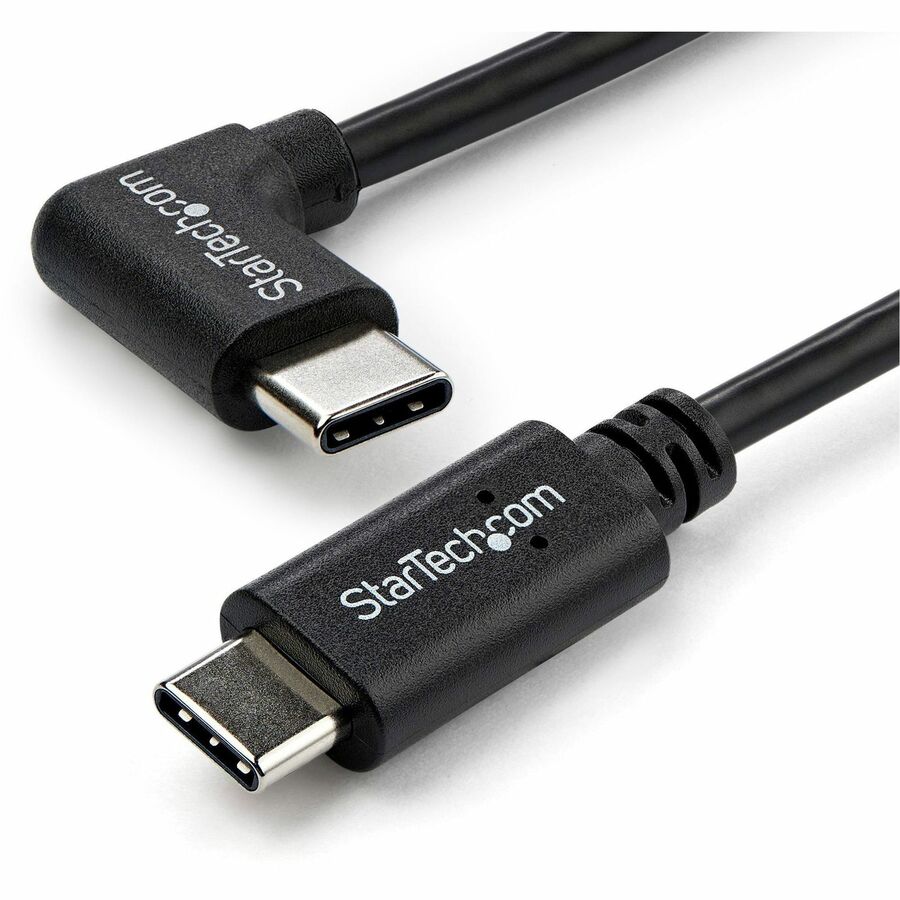 StarTech 3.3ft (1m) USB-C Charging Cable, Right-Angled, Charge & Sync, 60W (3A) PD, USB 2.0 Laptop Charger Cable - USB C Charging Cord