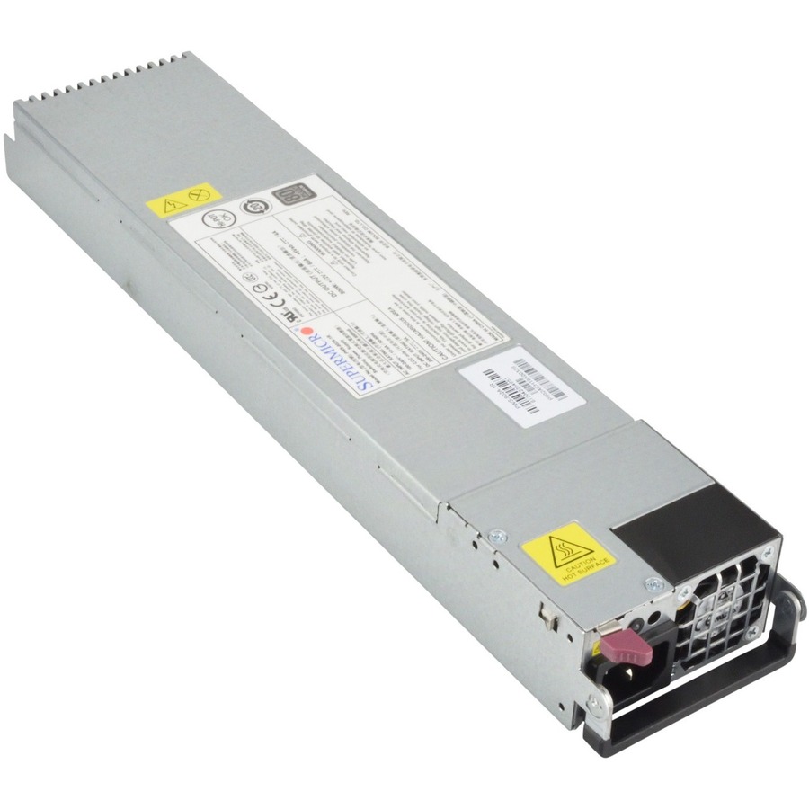 Supermicro 800W 1U Redundant Power Supply for select Supermicro Rack Server Chassis (PWS-802A-1R) - 80 Plus Titanium