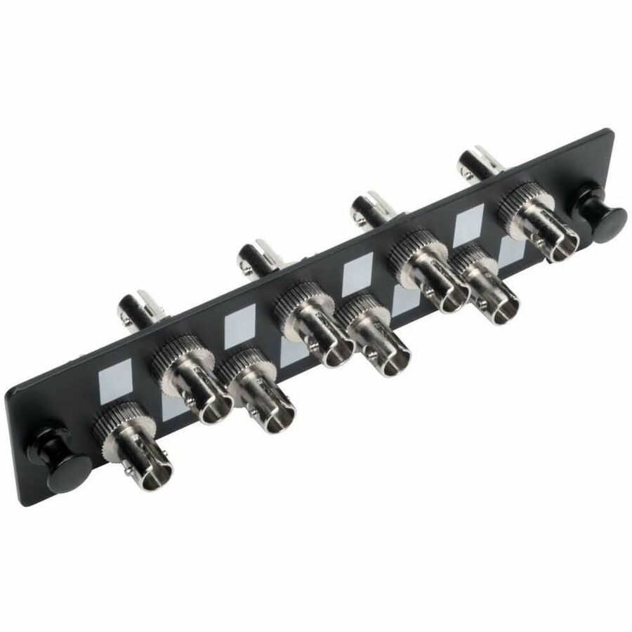 High-Density Fiber Adapter Panel (Mmf/Smf), 8 St Simplex Connectors, Black