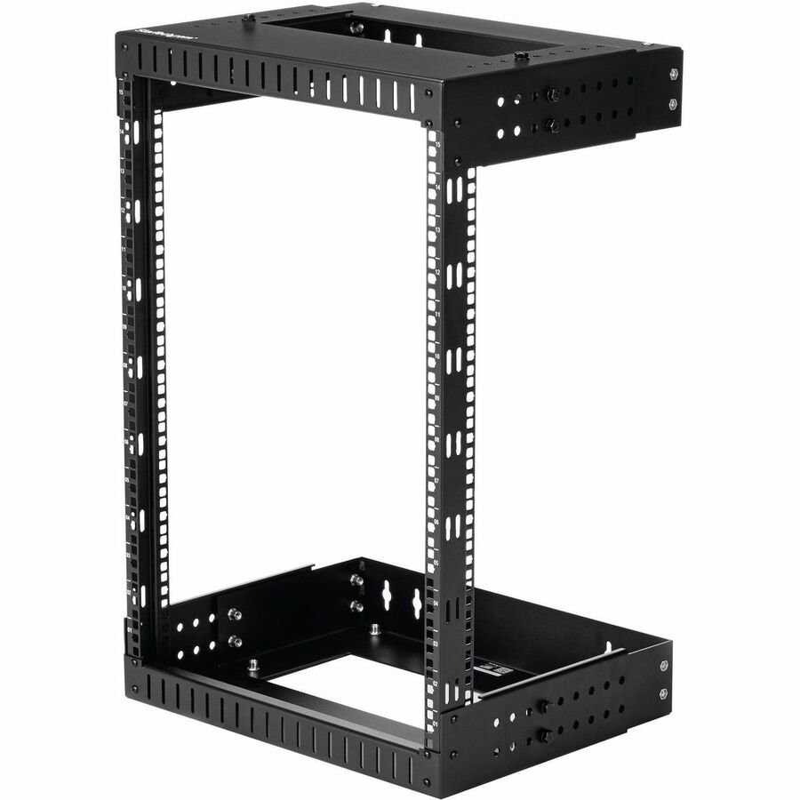 StarTech.com 2-Post 15U Heavy-Duty Wall Mount Network Rack, 19" Open Frame Server Rack with Adjustable Depth, Data Rack for IT Equipment~ - 2-Post 15U open frame network rack with adjustable depth (12-20in) - Durable heavy-duty 19" data server rack - Effi