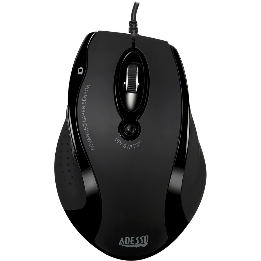 Adesso iMouse G2 - Ergonomic Optical Mouse - Optical - Cable - Black - USB - 2400 dpi - Scroll Wheel - 6 Button(s) - Right-handed