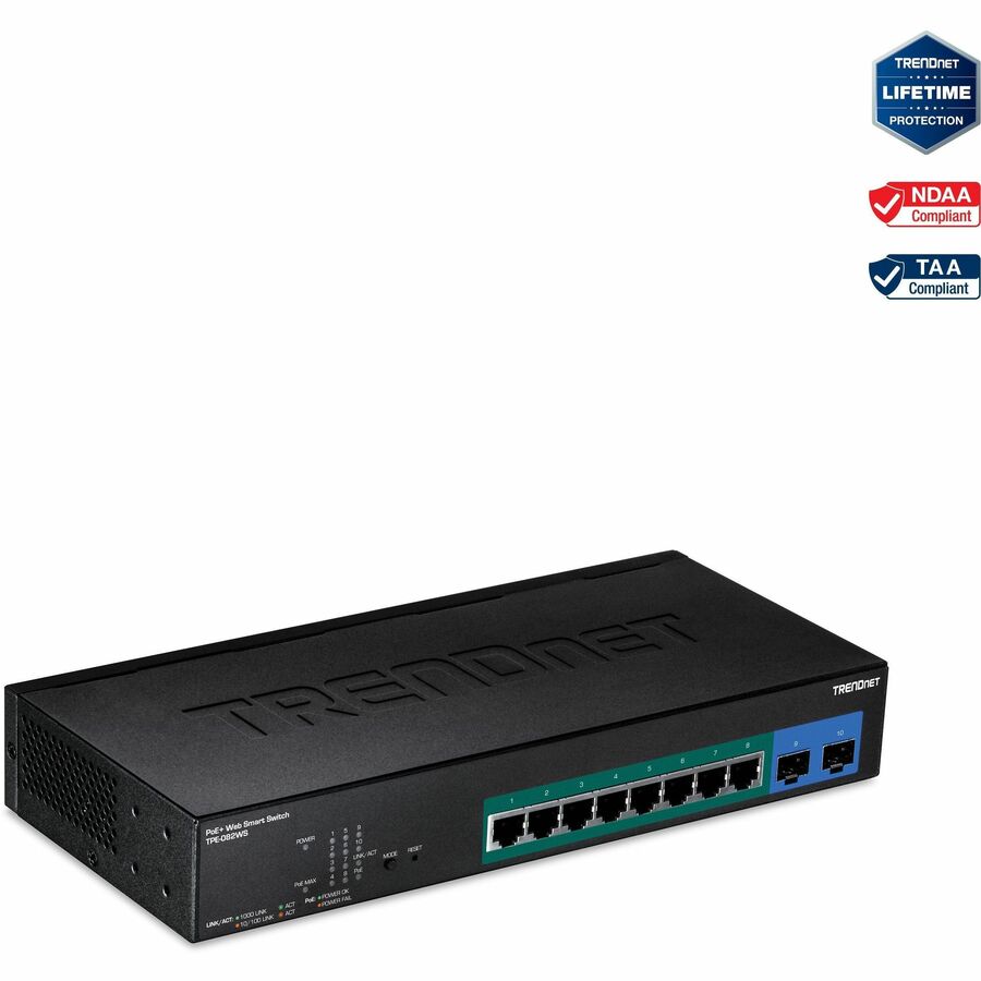 10-PORT GIGABIT WEB SMART POE+ SWITCH