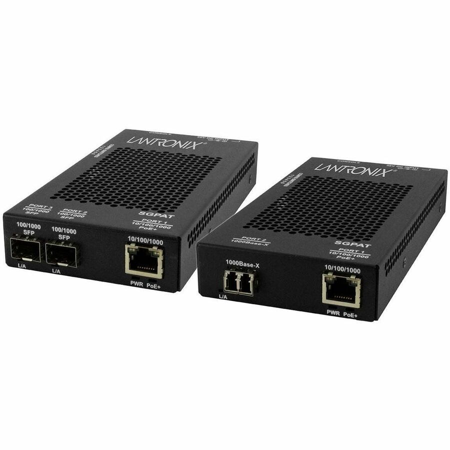 10/100/1000 POE+ RJ-45 TO 1000BASE-SX MM LC MEDIA CONVERTER WITH -NA PS