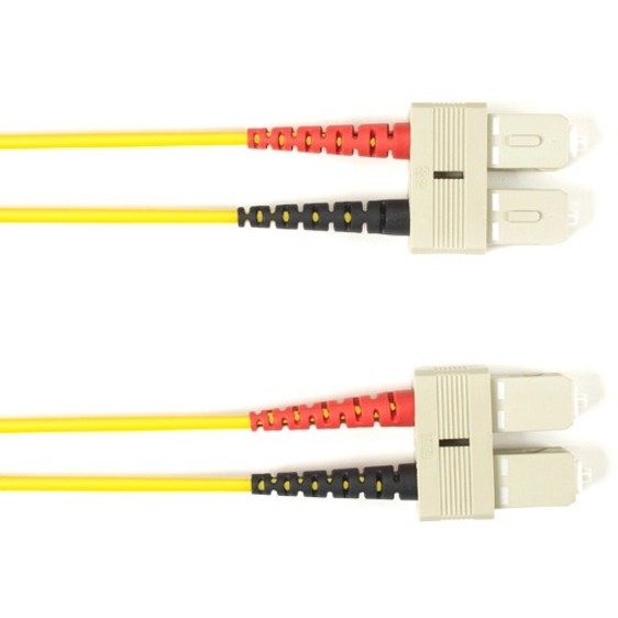 OS2 9/125 SINGLEMODE FIBER OPTIC PATCH CABLE - OFNR PVC, SC TO SC, YELLOW, 7-M (