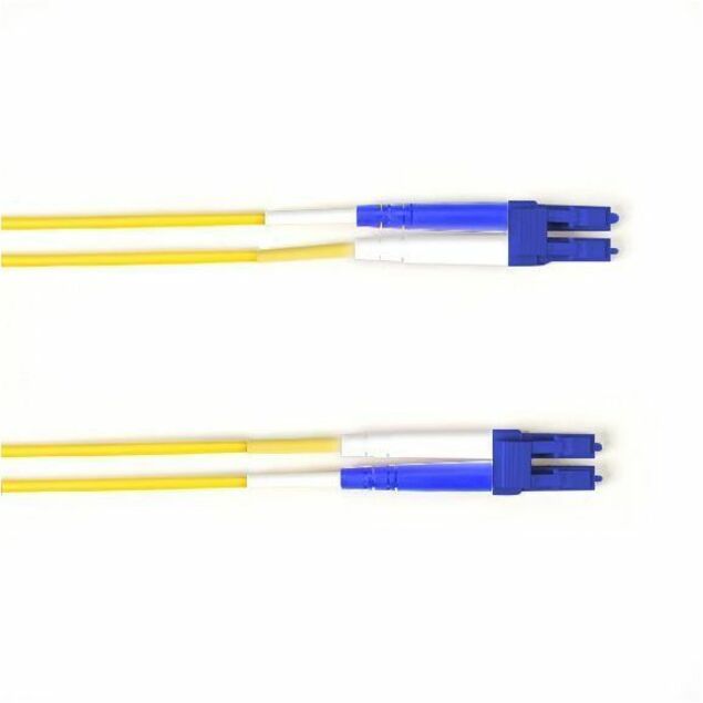 OS2 9/125 SINGLEMODE FIBER OPTIC PATCH CABLE - OFNR PVC, LC TO LC, YELLOW, 20-M