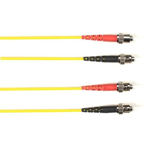 OS2 9/125 SINGLEMODE FIBER OPTIC PATCH CABLE - OFNR PVC, ST TO ST, YELLOW, 1-M (