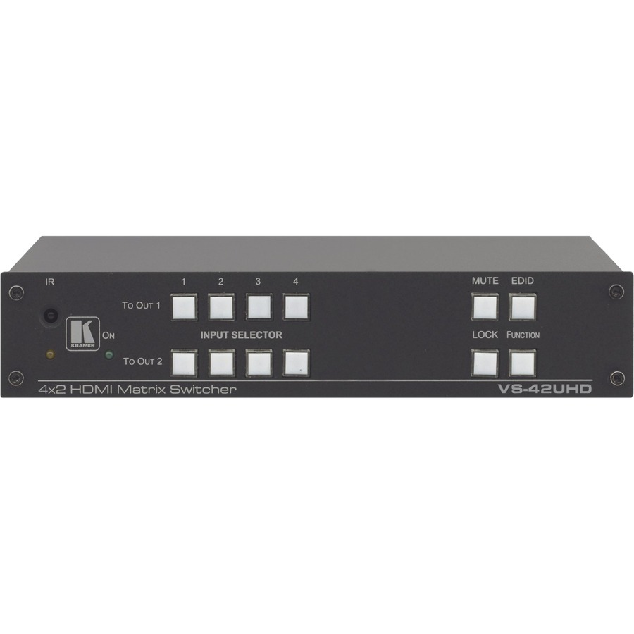 VS-42UHD IS A HIGH-QUALITY, 4X2 MATRIX SWITCHER FOR 4K@60HZ (4:2:0) HDMI SIGNALS