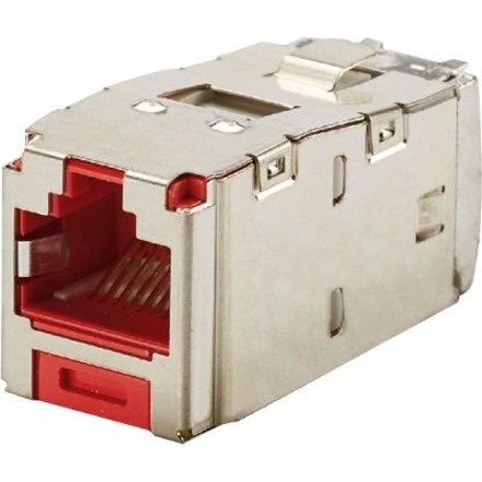CAT6A SHIELD RJ45 MINI COM 10GB/S RED