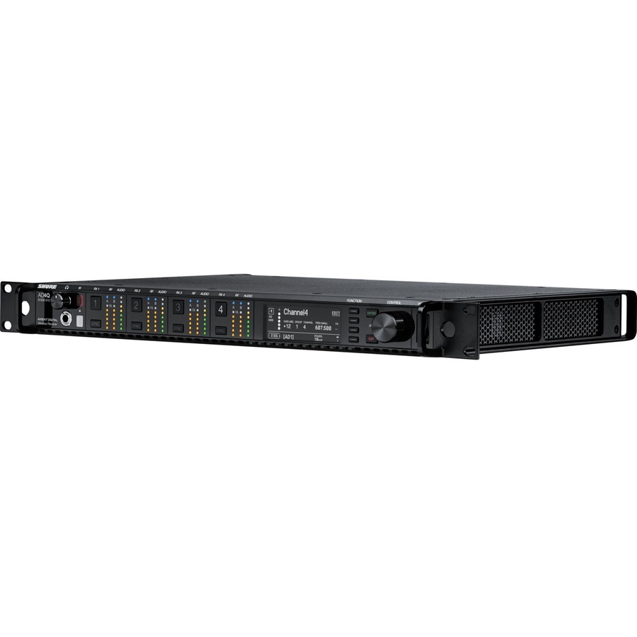 FOUR--CHANNEL RECEIVER. INCLUDES AD4Q, LOCKING POWER AND JUMPER CABLES, BNC BULK