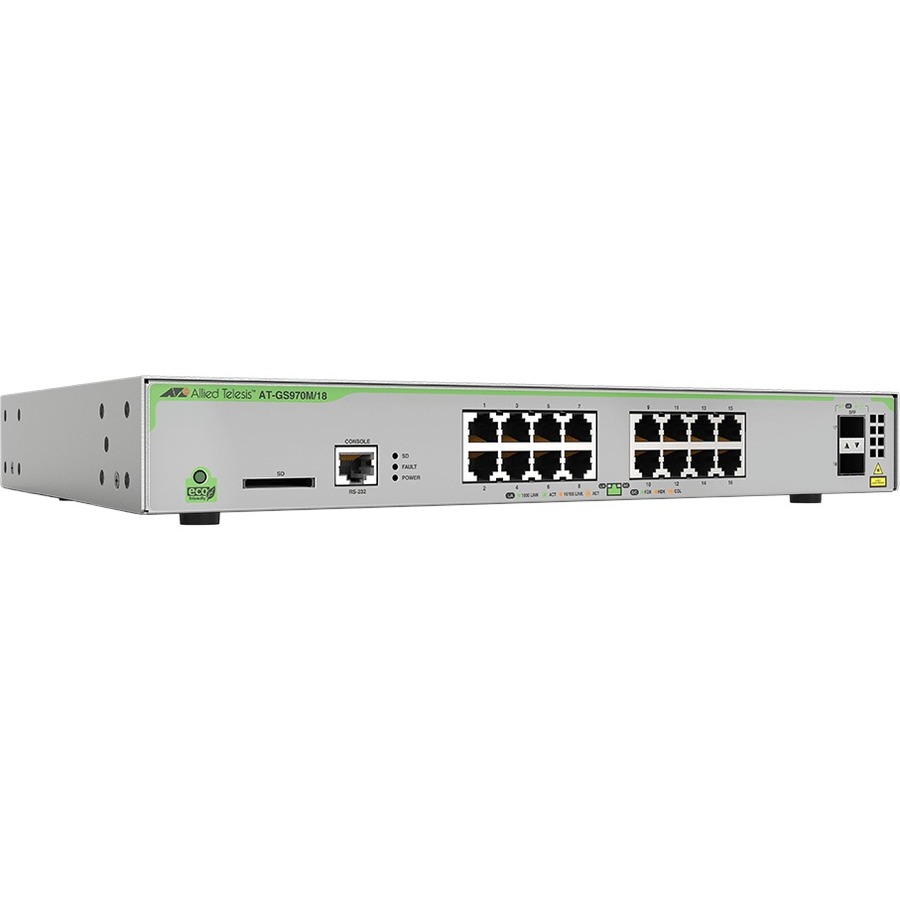 L2+ MANAGED, 16 X 10/100/1000MBPS, 2 X SFP UPLINK, 1 FIXED AC POWER SUPPLY US PO