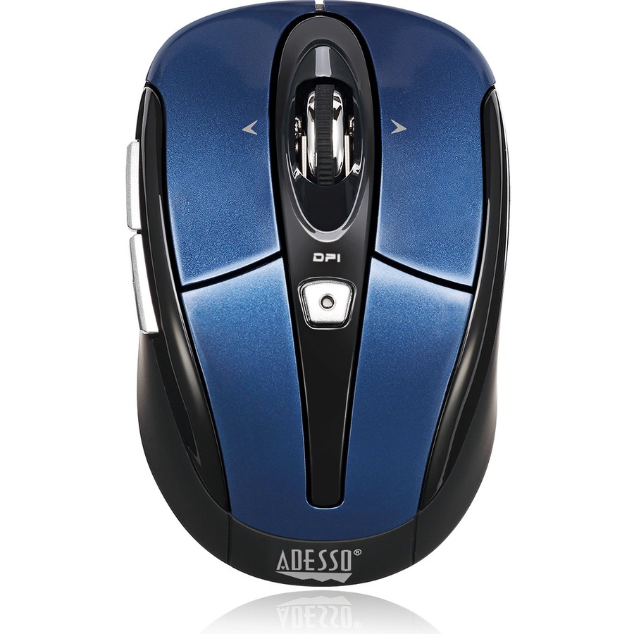 ADESSO BLUE 2.4GHZ WIRELESS OPTICAL MINI MOUSE, WITH PROGRAMMABLE DRIVER, 4-WAY