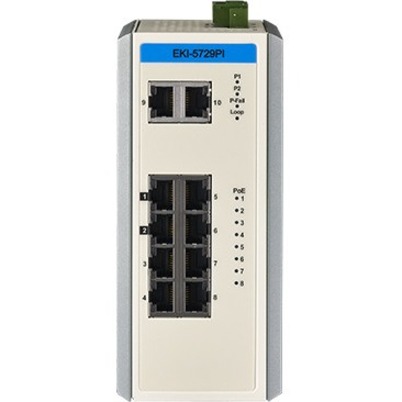 SWITCH - EKI-5729PI - WIRED - 1GBPS - NETWORKING / PORTS QTY: 10 - GIGABIT ETHER