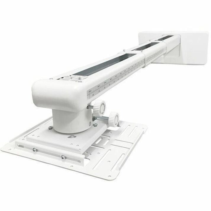 DUAL STUD SHORT THROW WALL MNT WHT W/TELESCOPIC ARM RNGE 19.5-50IN