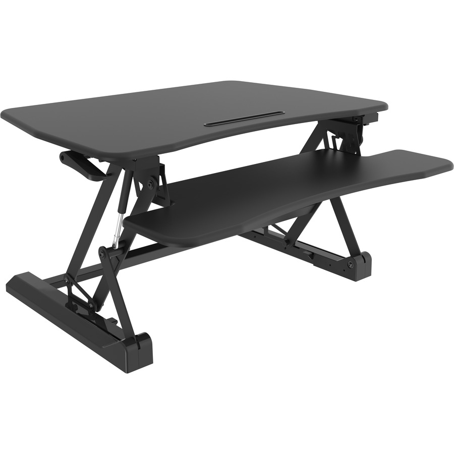 SIT STAND HEIGHT ADJUSTMENT UP TO 16.3 ABOVE DESK SURFACE WITH 8 INCREMENTAL HEI